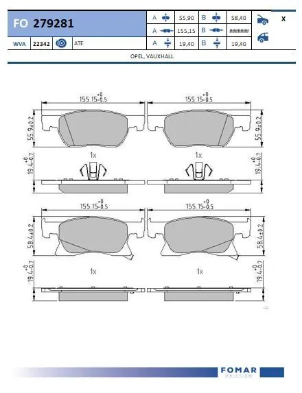 Brake Pad Set, disc brake